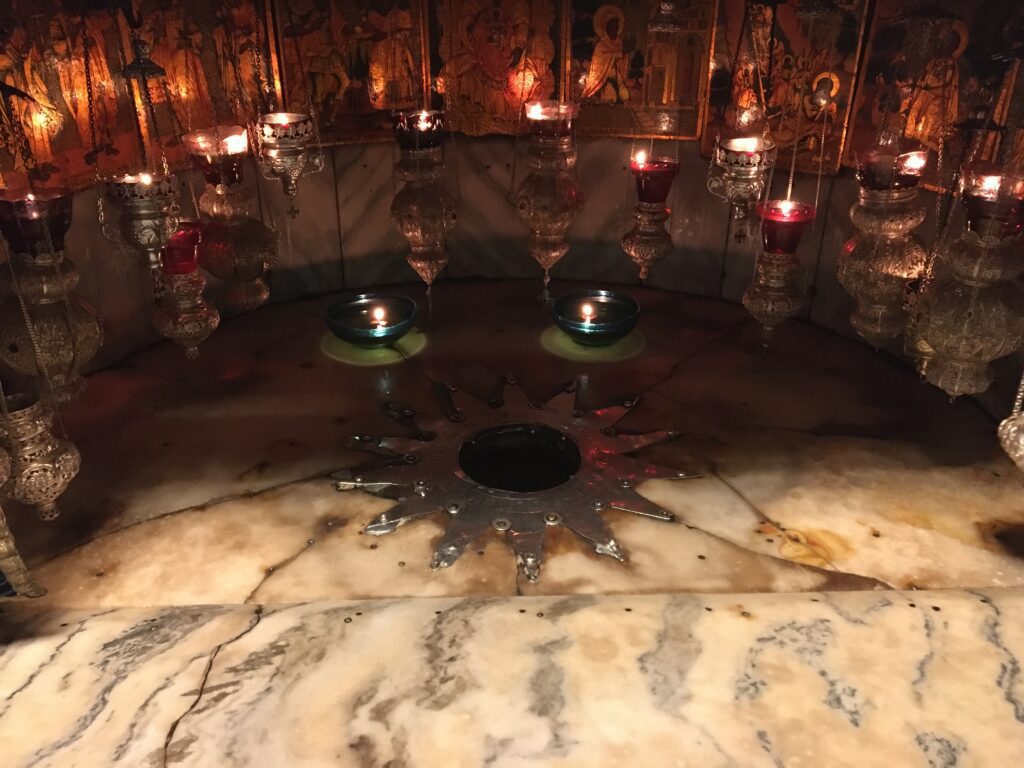 A praying area with candles at a church