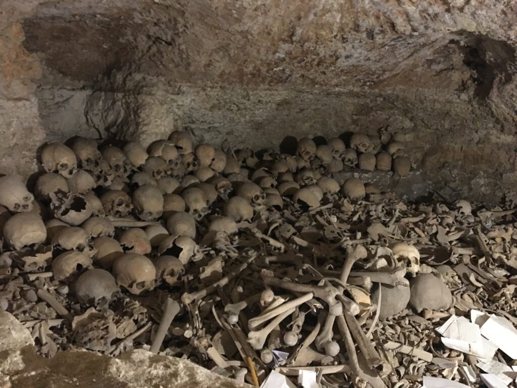 skeletons of dead bodies