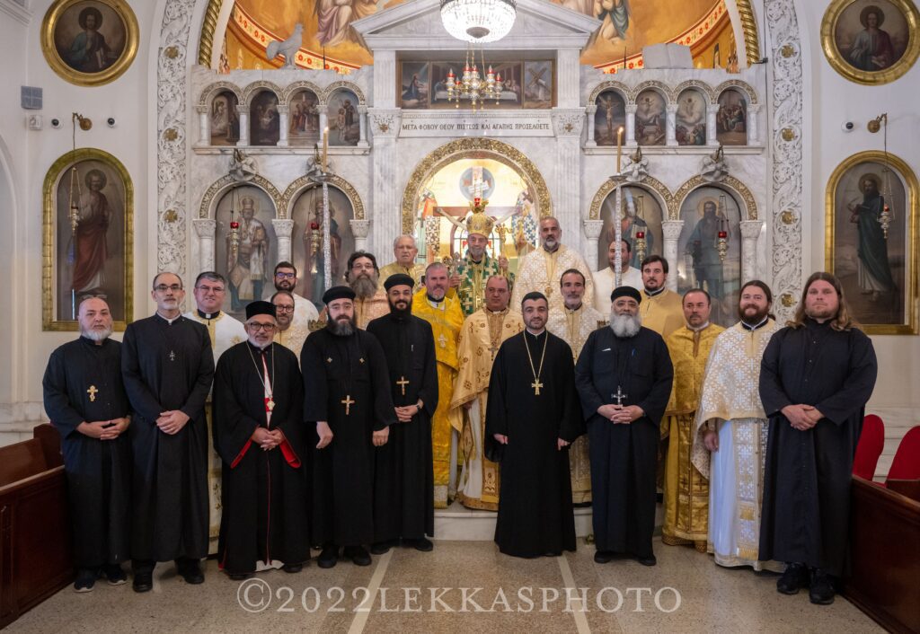 A group of priests and fathers at a church