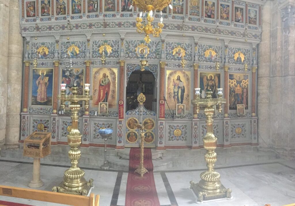 A beautiful praying area with pictures of Jesus