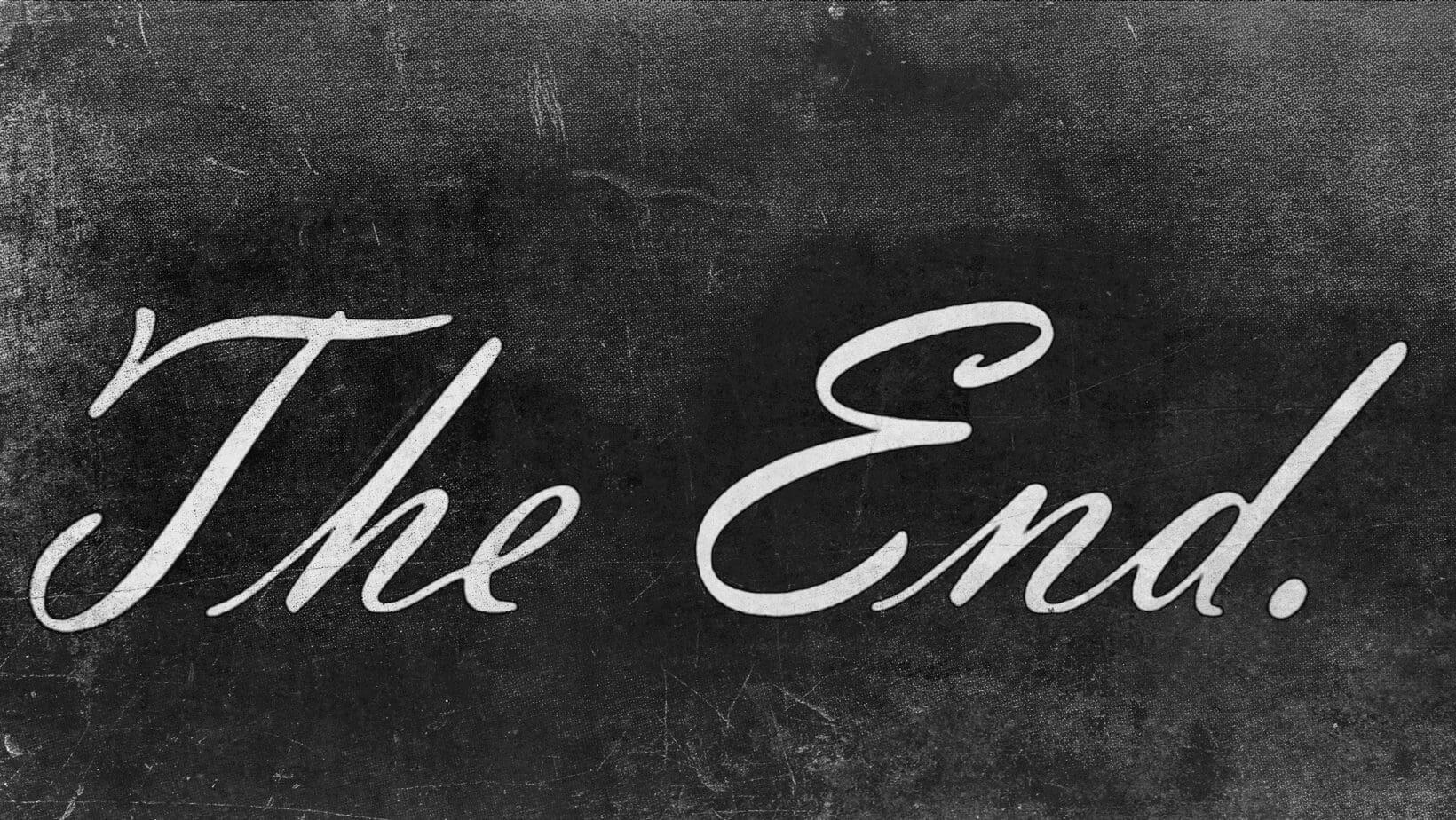 The End" text on black background.