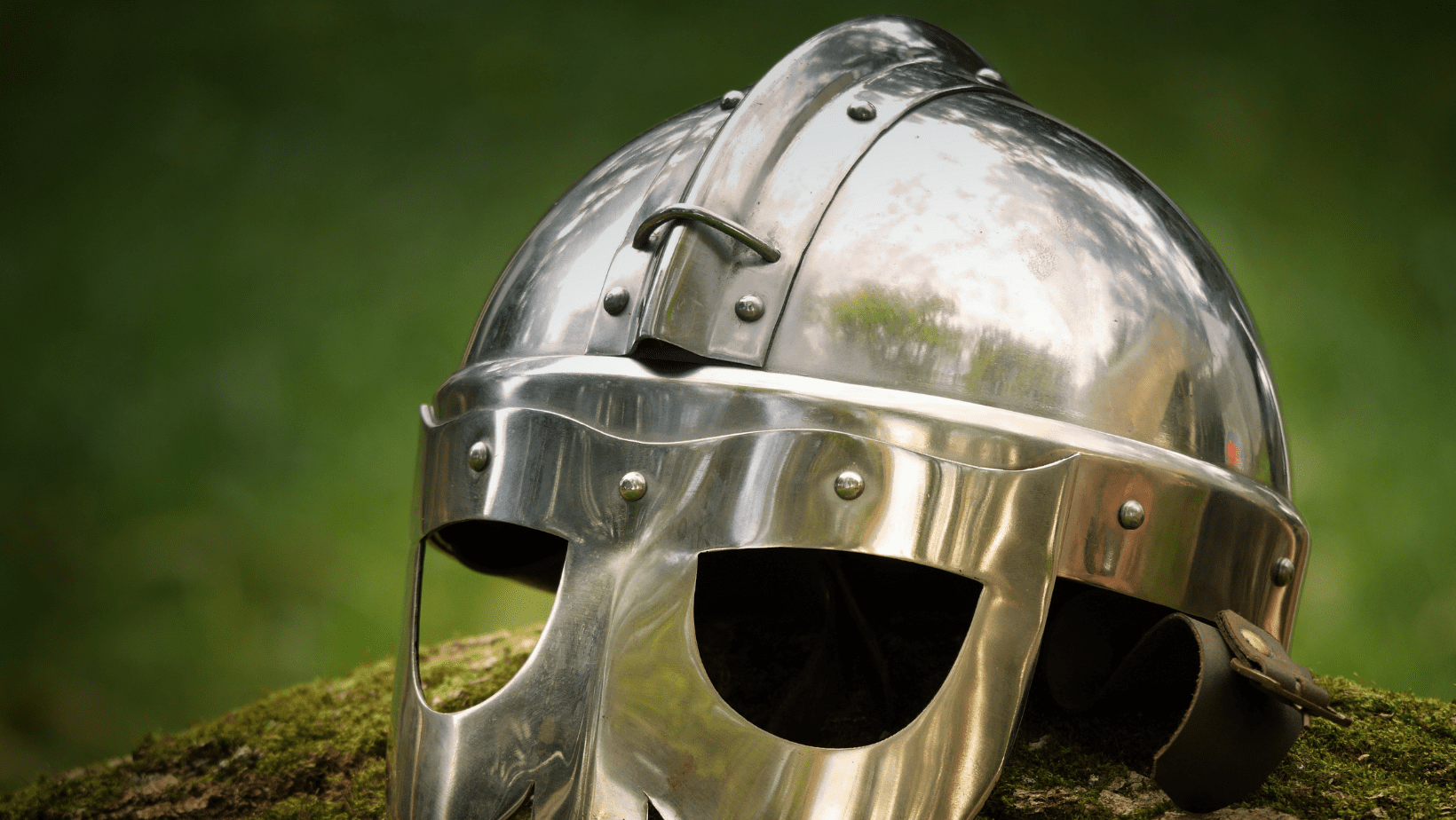 A metal helmet kept on a ground