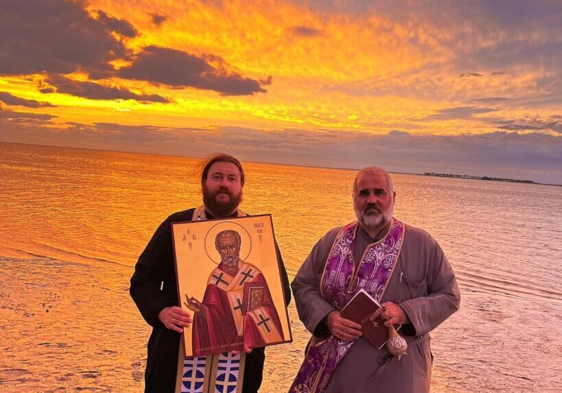 Praying for Intercession at Sunset Beach in Tarpon Springs