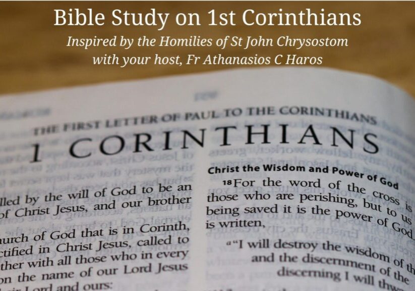Open Bible on 1 Corinthians text.