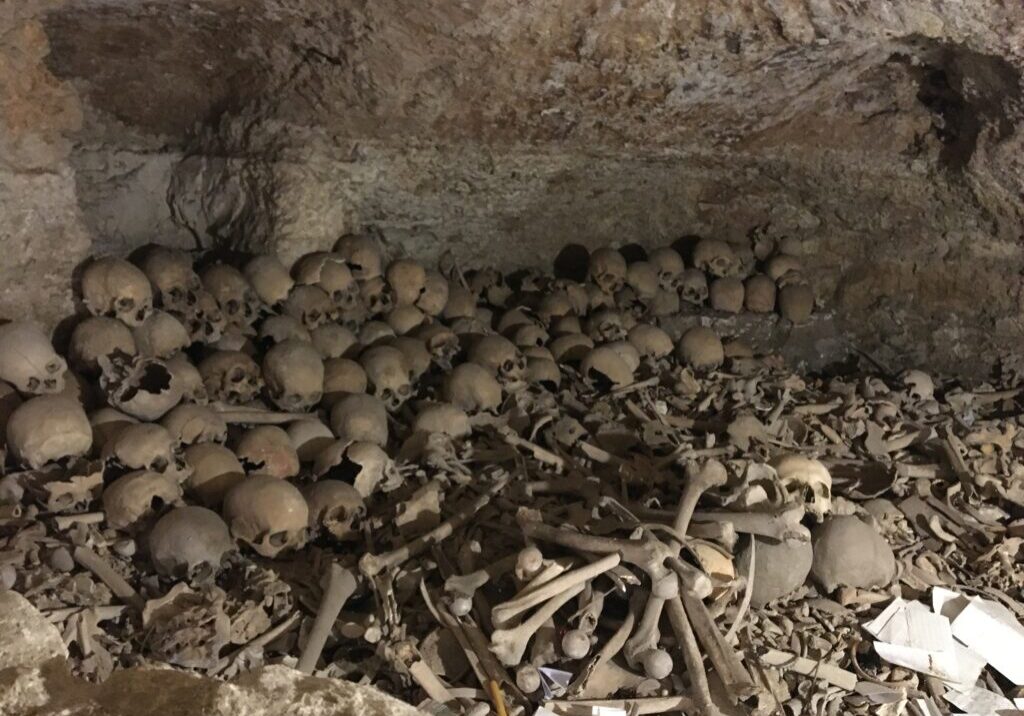 skeletons of dead bodies